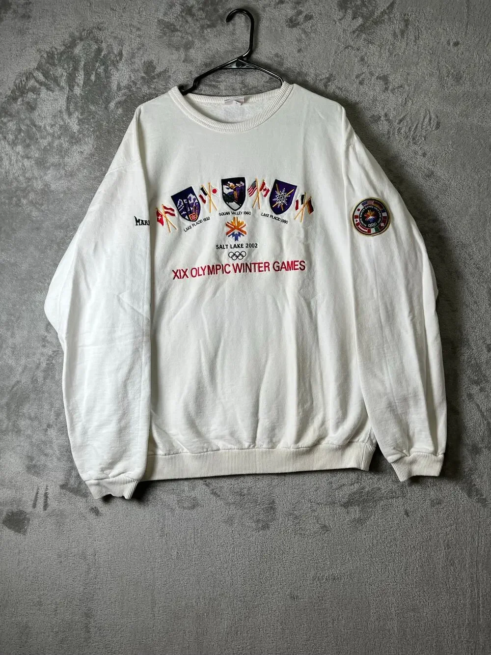 Vintage Y2K Salt Lake 2002 XIX Olympic Winter Games Embroidered Crewneck XL